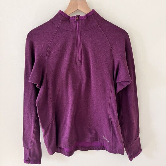 L.L. Bean Women’s Purple Expedition Weight Half Zip - Large - Picture 9 of 10